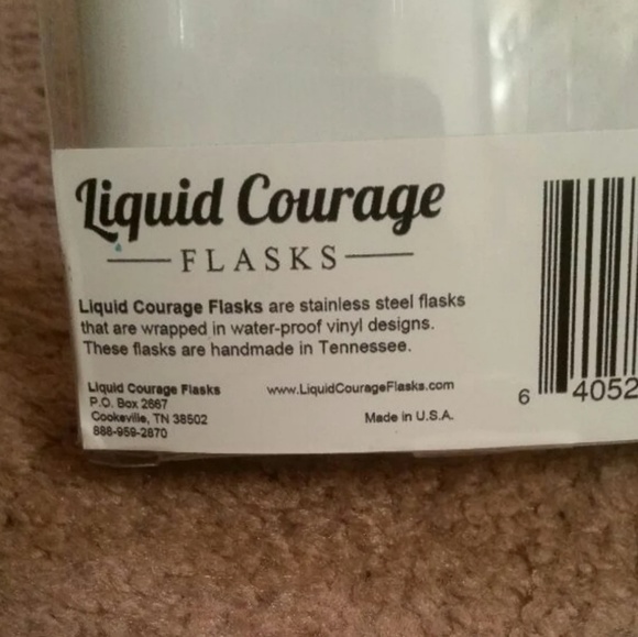 Moustache Flask I Love Mustache Liquid Courage - Picture 2 of 2